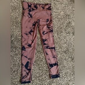 Pink and Black Tie-Dye Leggings